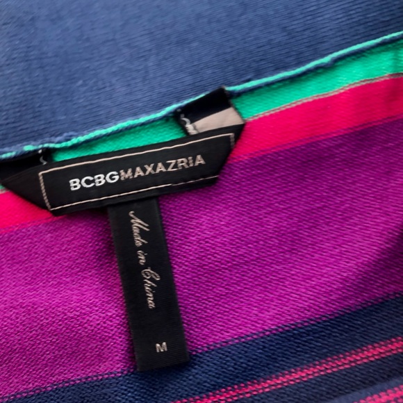 BCBG MaxAzria Medium Mini Skirt Purple, Green Navy - Picture 3 of 6